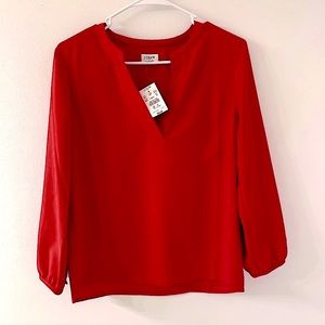 NWT Jcrew vneck flouncy pink blouse size XS